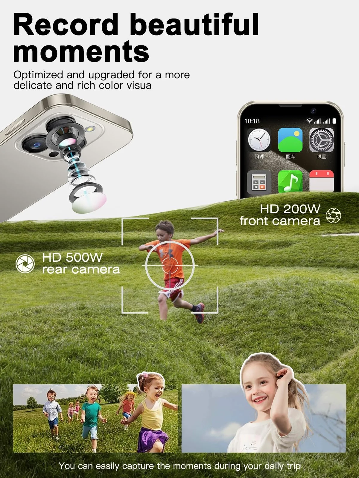 Смартфон YOHOPE Mini 3" HD Dual SIM 2 ГБ 16 ГБ Face Detection WiFi Blue, фото №2