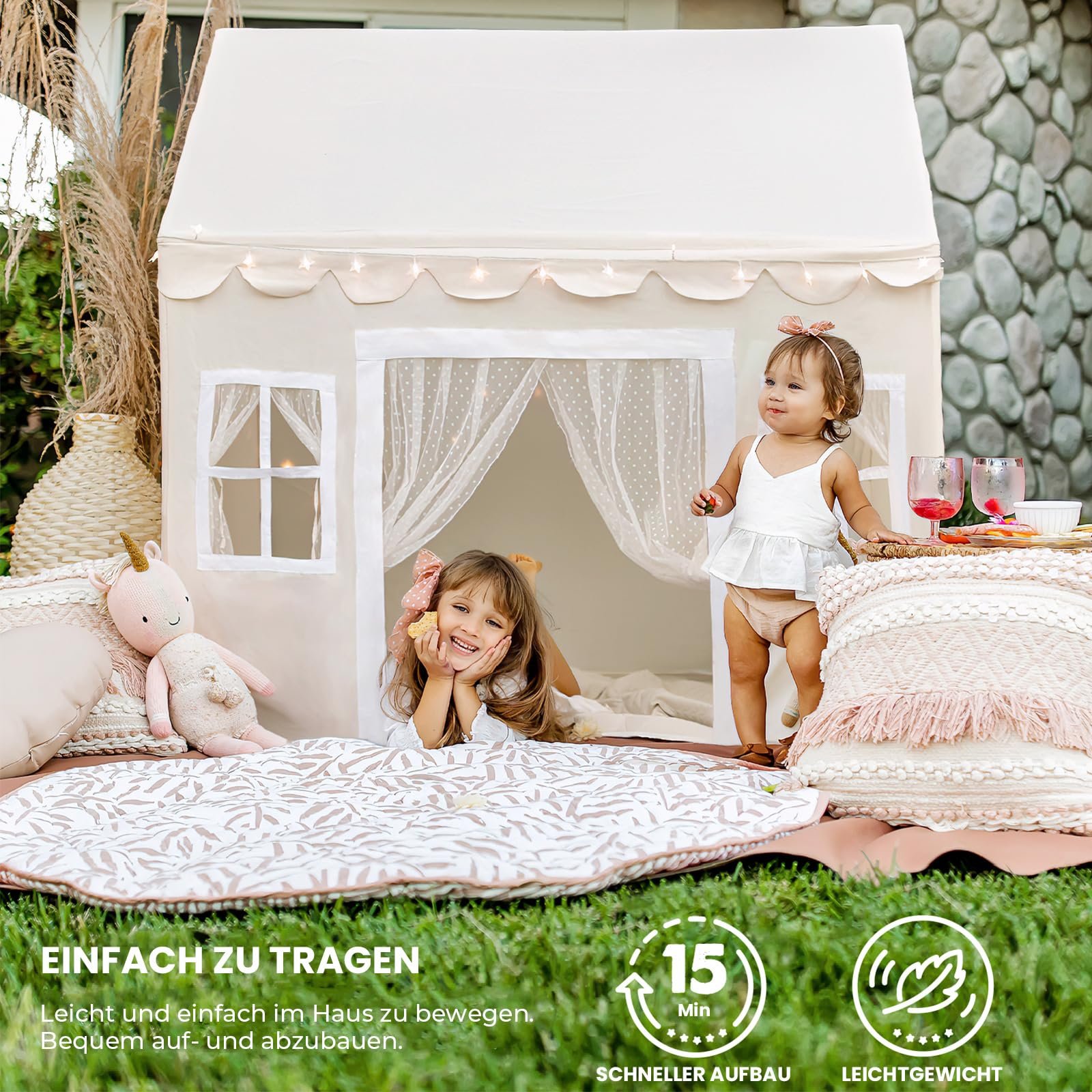 Тент Tiny Land игровой детский для помещений с ковриком и огоньками, фото №6