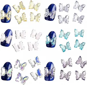 Стрази 3D Nagel Reize Kristall-метелики декорування, рукоділля, виготовлення ювелірних виробів (Група № 3, 30 шт.) Колір: Група №1 30 шт. - Фото 1