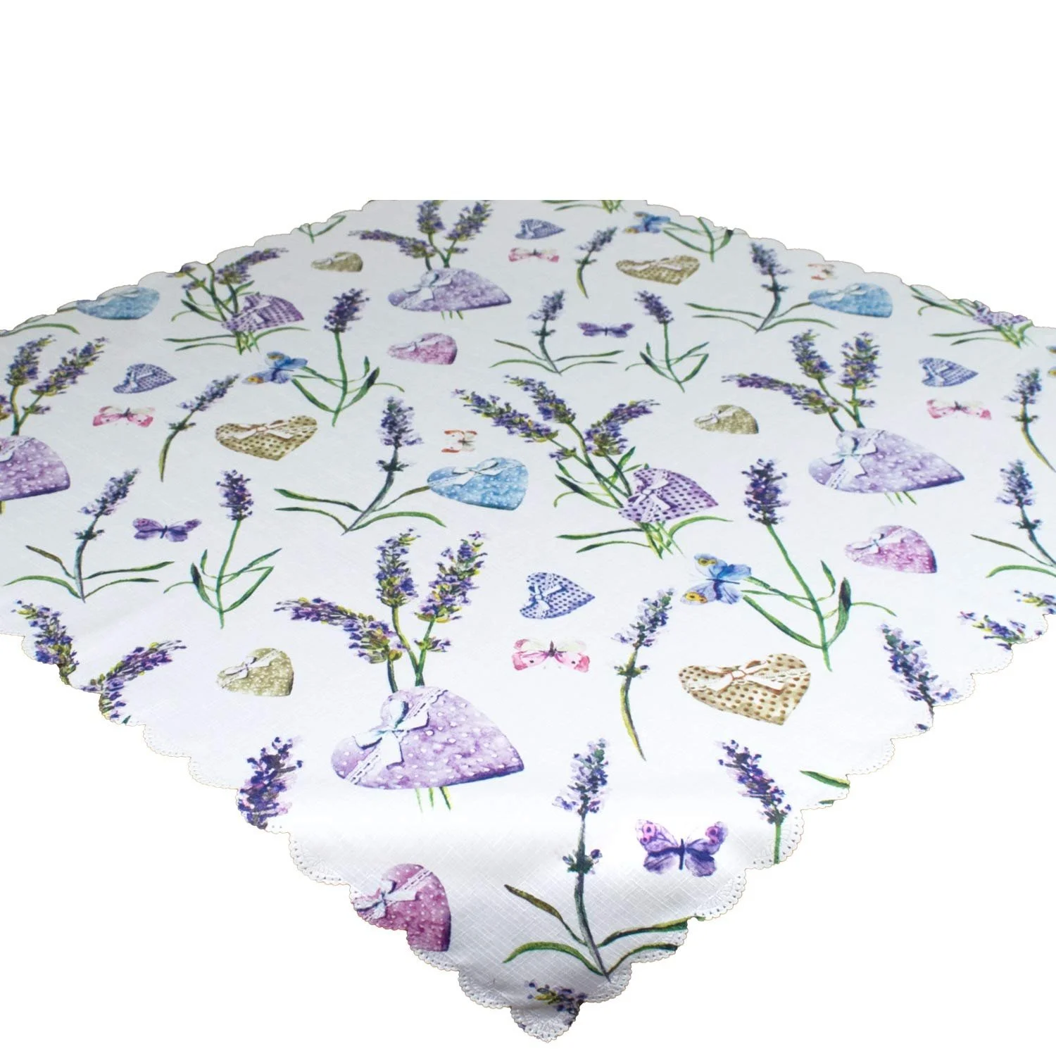 Скатертина-доріжка Summer Series Lavender & Hearts 80 х 80 см, фото №1
