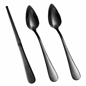 Набір ложок і ножів для грейпфрута з зазубреним краєм, 3 шт. - Фото 1