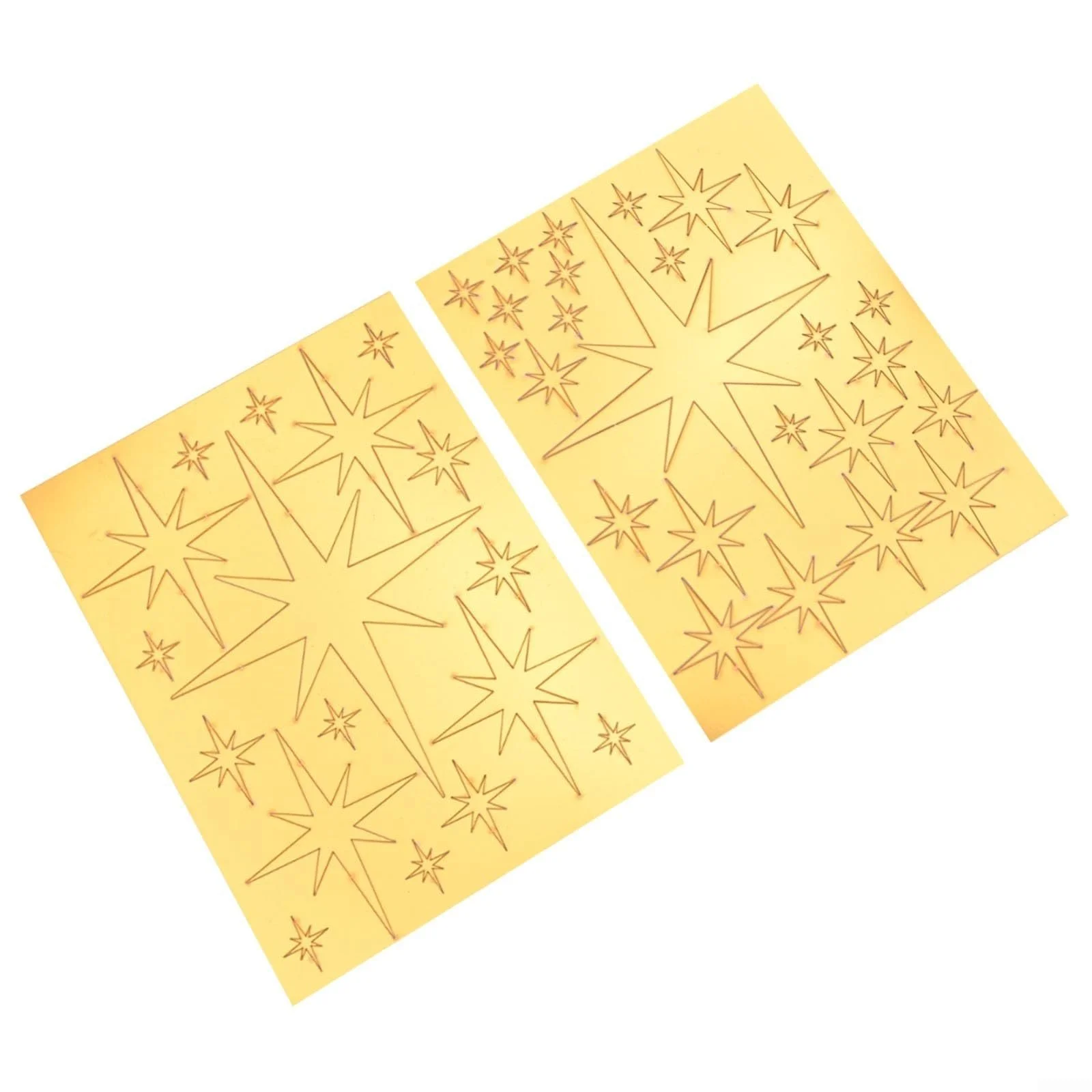 Наклейка на стіну 42 зірки акрилова дзеркальна золота, фото №3