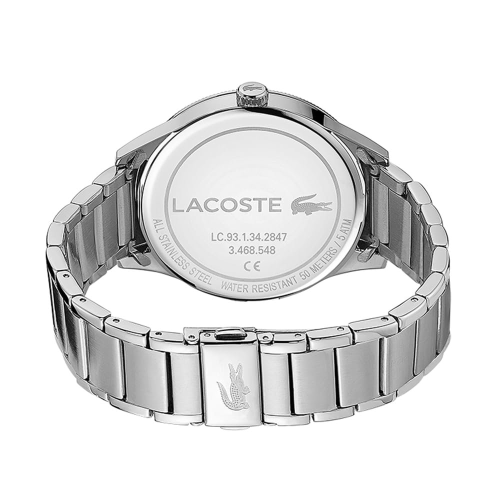 Годинник Lacoste Continental Collection Аналоговий Кварцовий Чоловічий Сріблястий Нержавіюча сталь Браслет - 2011022, синій, Браслет, фото №3