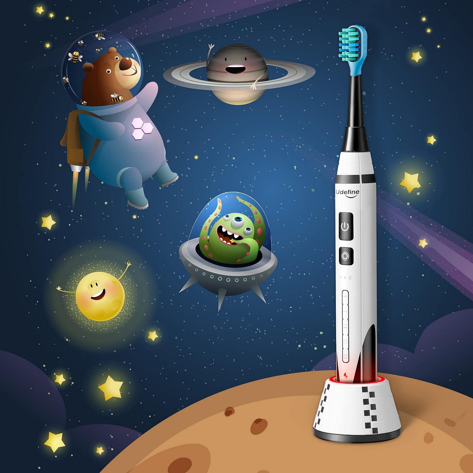 Електрична зубна щітка Udefine 5 режимів IPX7 DuPont дитяча модель, фото №2