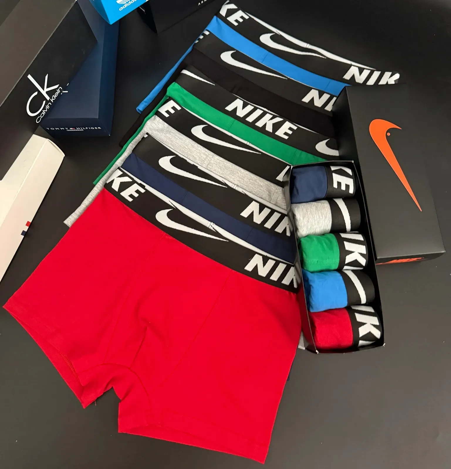 Чоловічі труси боксери комплект NIKE різнокольорові, фото №1