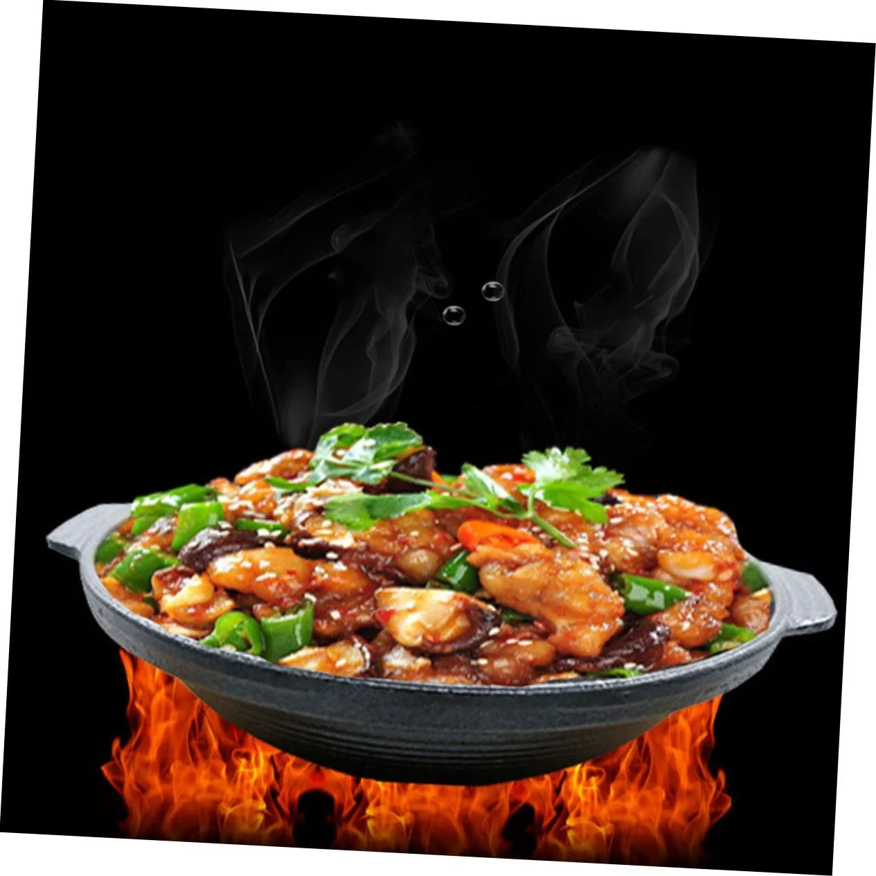 Гусятниця чавунна для рису термозберігаюча енергозберігаюча для тушкування курки, фото №7