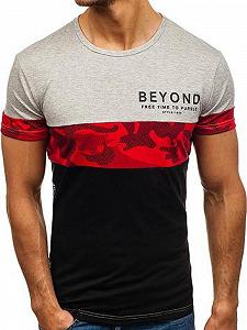 Футболка мужская удлиненная трехцветная - Фото 1