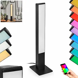 Світлодіодна настільна лампа HOFSTEIN Delan Smart Home RGB CCT метал/пластик Чорна/Біла - Фото 1