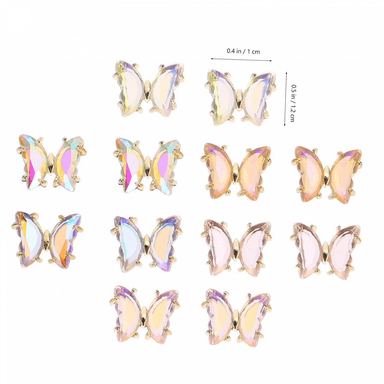 Украшения для ногтей Бабочки Mikinona 12 шт., фото №3