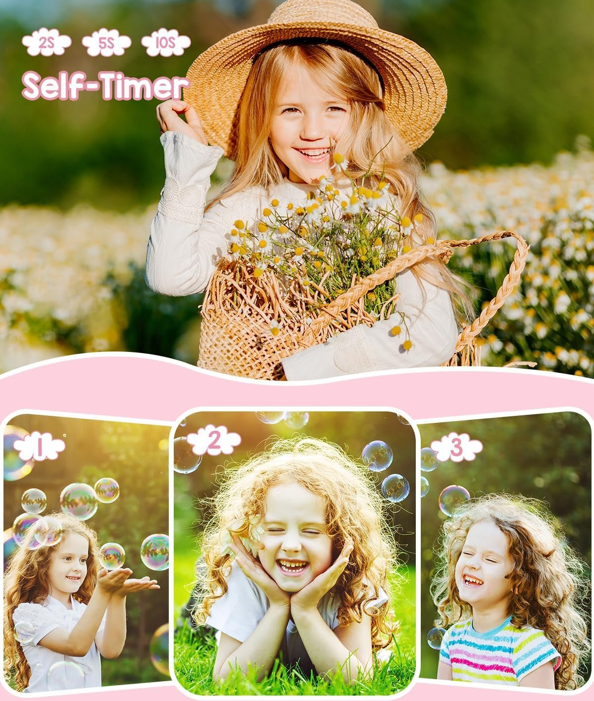Фотоапарат YLSHGXFC‎ 44 Мп / CMOS / Full HD / 16Х зум / Pink, фото №5