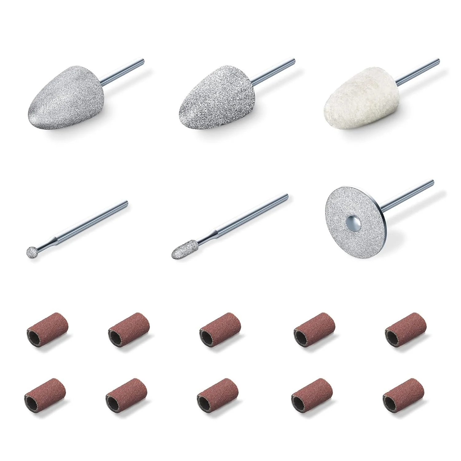 Набір змінних насадок для манікюру та педикюру Beurer MP 52, 6 шт, сапфір, фото №1