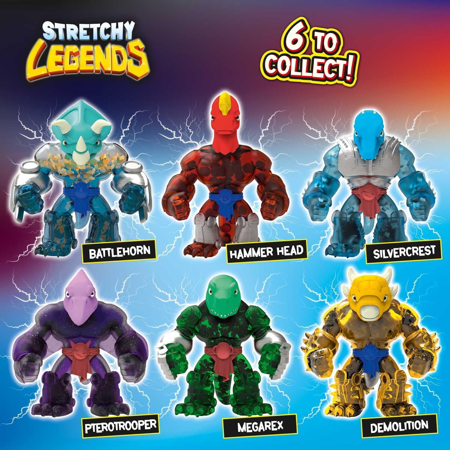 Фигурки Эластичные Silvercrest Stretchy Legends Детские Эластичные Коллекционные с Наполнителем из Слизи, фото №4