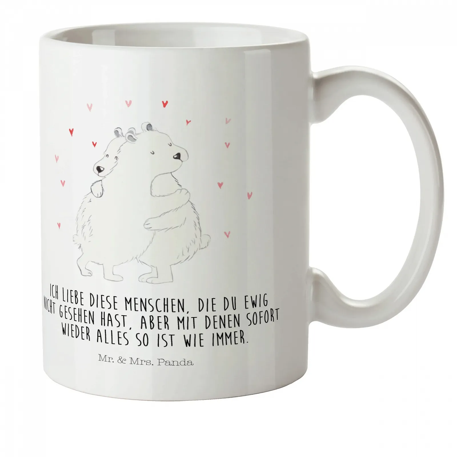 Детская Кружка Mr. & Mrs. Panda Белый Медвежонок Обнимает, фото №1 Детская Кружка Mr. & Mrs. Panda Белый Медвежонок Обнимает, фото №1