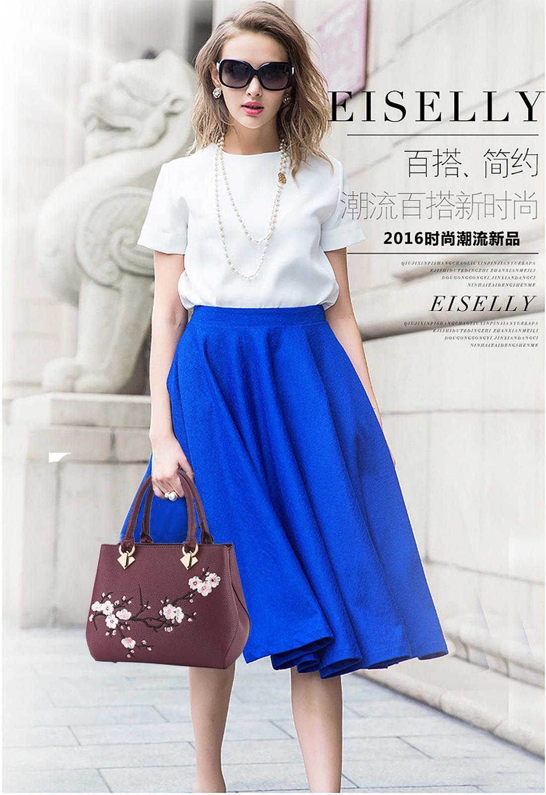 Сумка Nicole&Doris Повсякденна Жіноча Через Плече Кросбоді Тот з PU Шкіри Фіолетова, фото №2