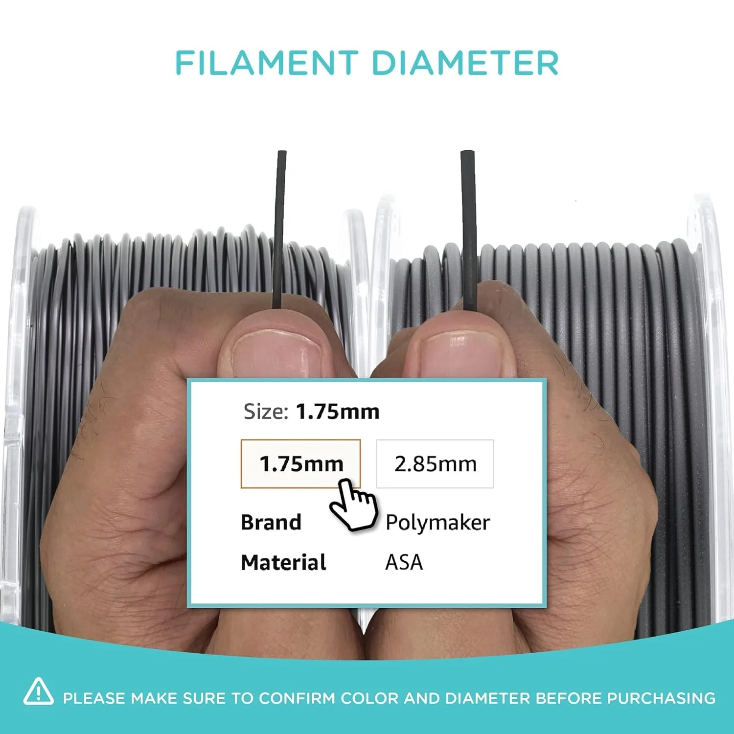 Філамент для 3D-друку Polymaker ASA / 1,75 мм / 1 кг / Чорний, фото №6