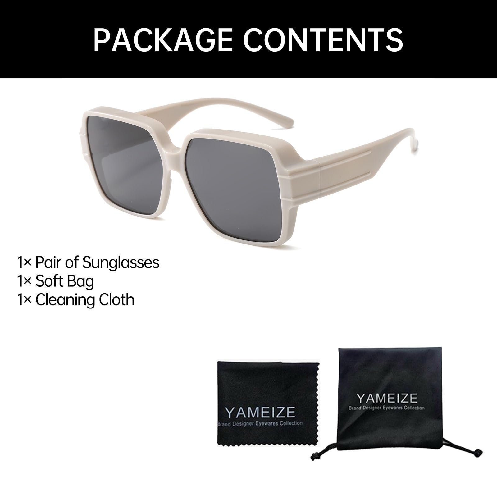 Сонцезахисні окуляри YAMEIZE Вінтажні Поляризовані Прямокутні, фото №4 Сонцезахисні окуляри YAMEIZE Вінтажні Поляризовані Прямокутні, фото №4