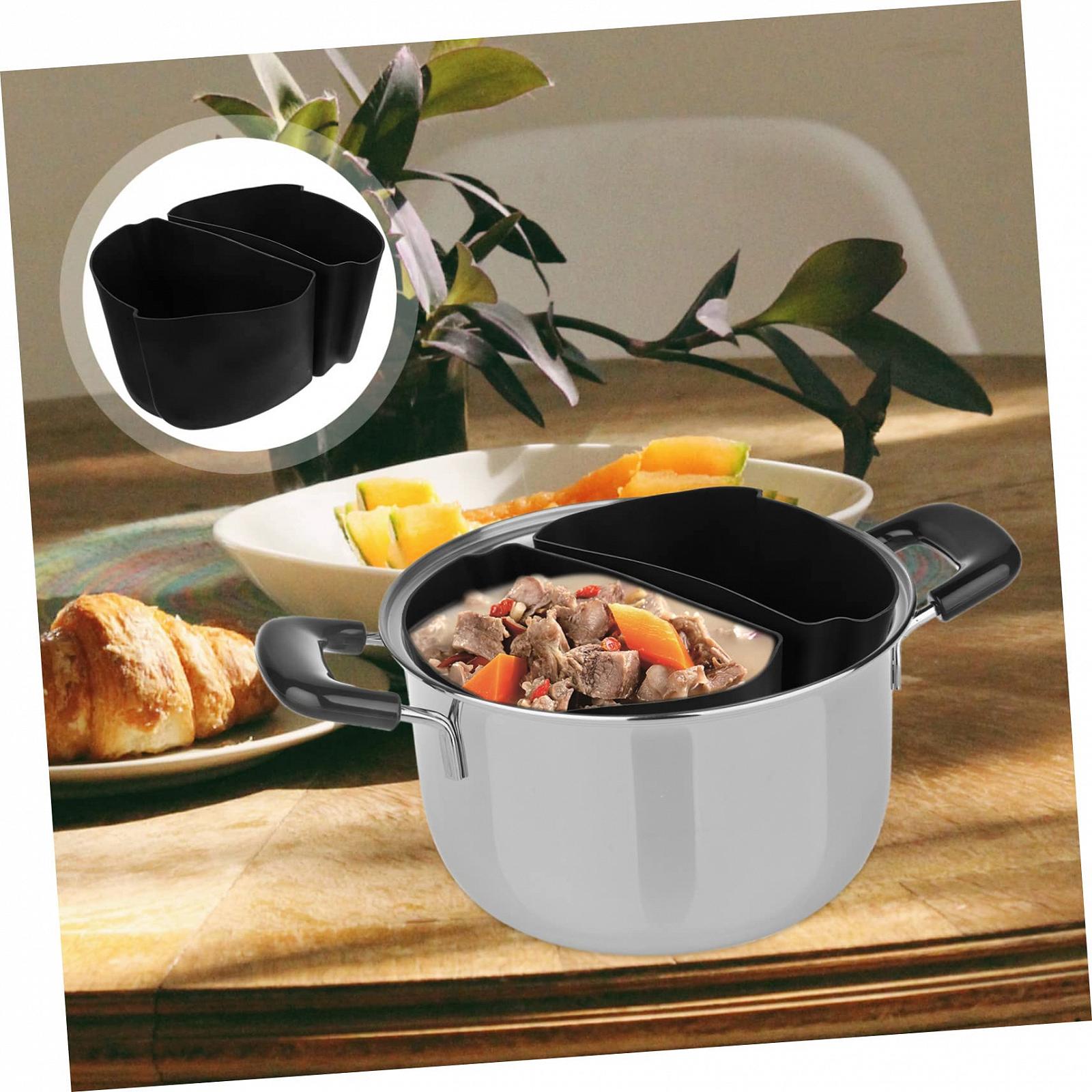 Чаша MUCKLILY Силикон 1 набор Кастрюля Силиконовая вставка Непроницаемая Вставки для медленного приготовления Черный, фото №6 Чаша MUCKLILY Силикон 1 набор Кастрюля Силиконовая вставка Непроницаемая Вставки для медленного приготовления Черный, фото №6