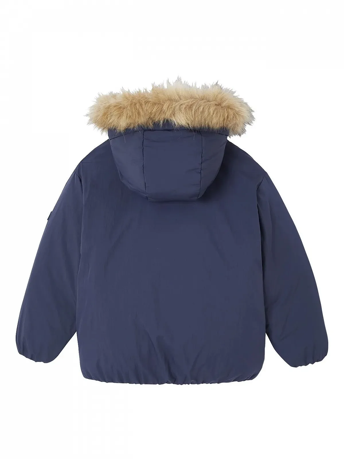 Теплая куртка для мальчиков с капюшоном и флисовой подкладкой Vertbaudet, переработанный полиэстер, фото №2