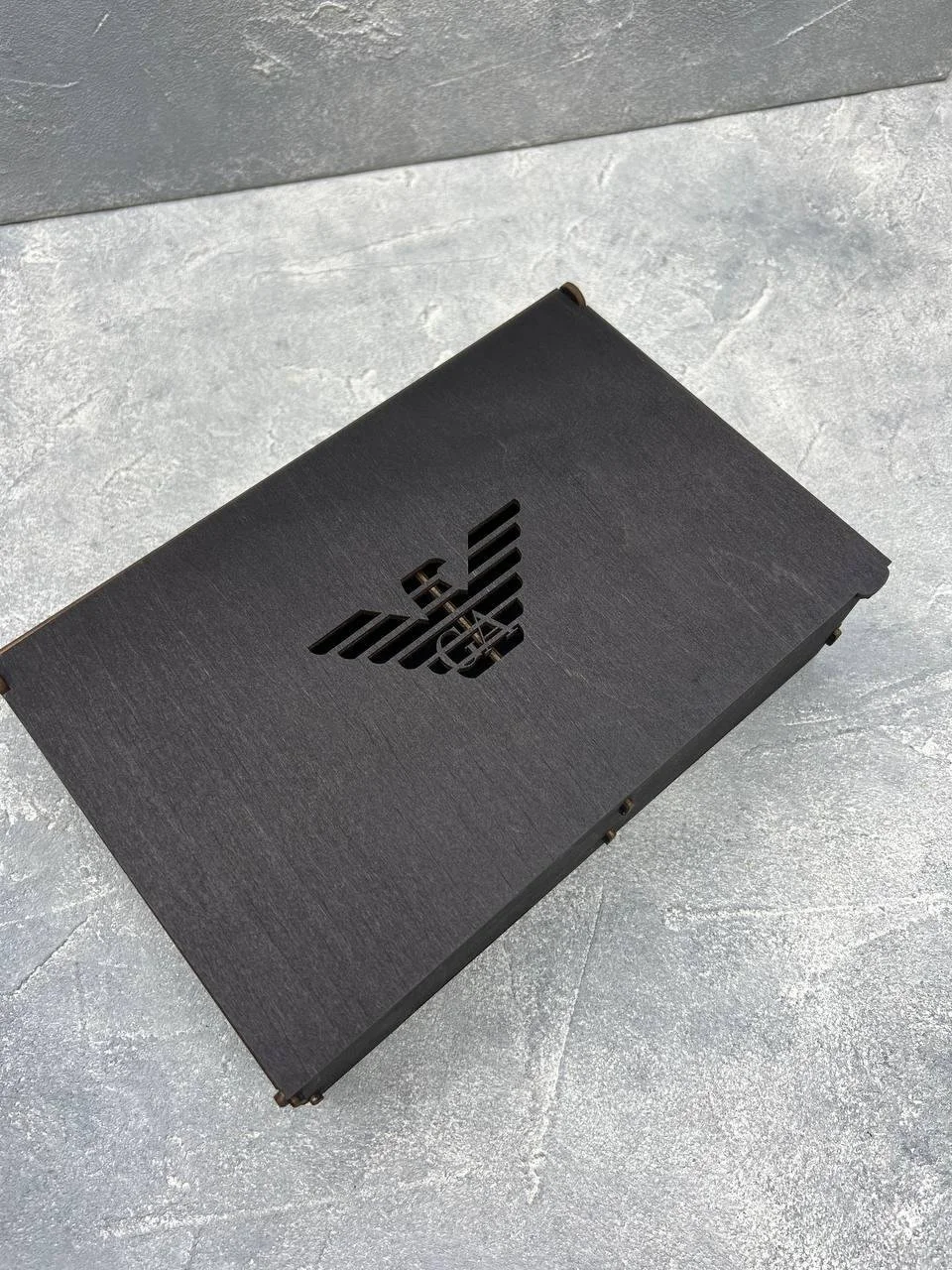 Кожаный ремень и кошелек подарочный набор Armani, фото №5