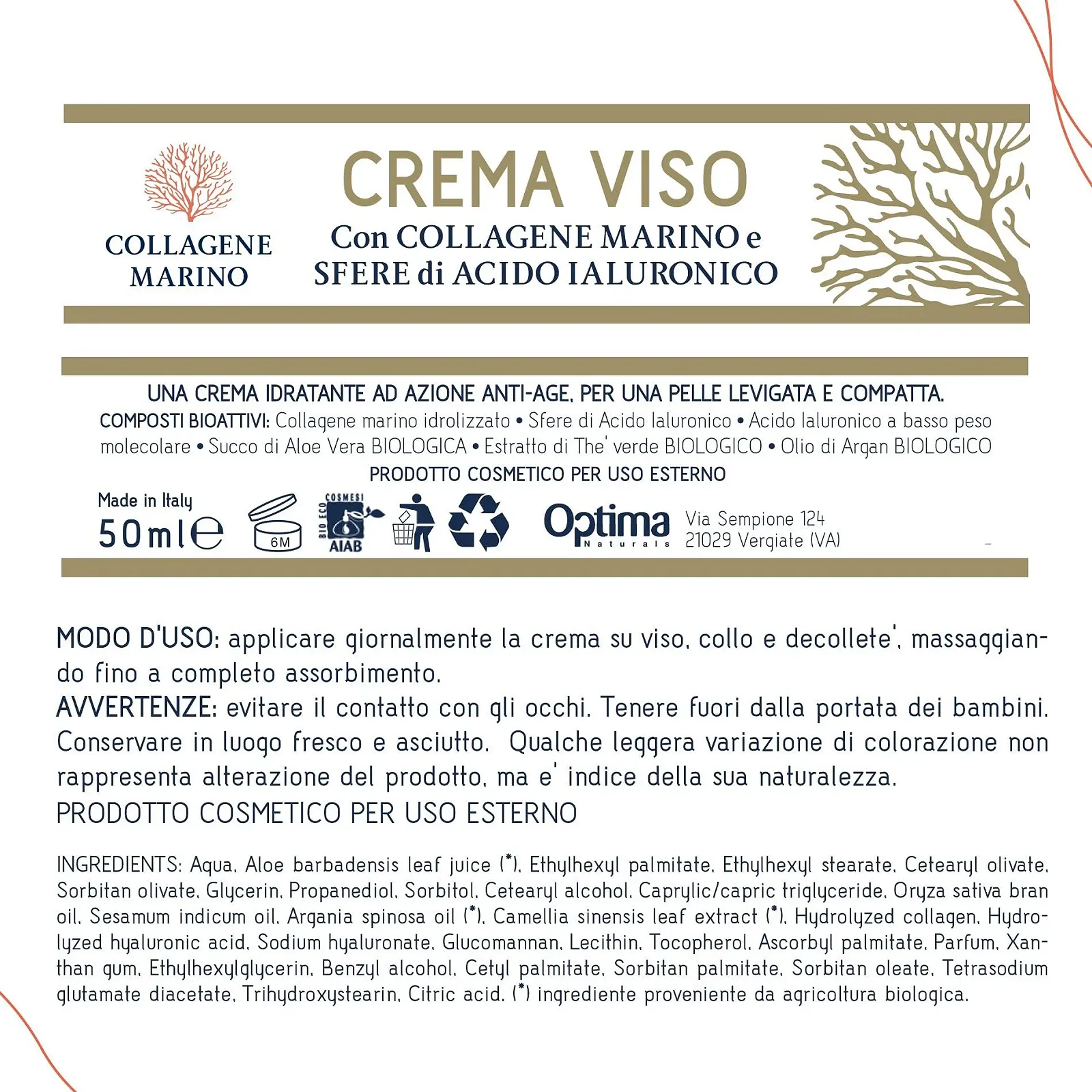 Крем для обличчя Optima Naturals Marine Collagen антивіковий, фото №5 Крем для обличчя Optima Naturals Marine Collagen антивіковий, фото №5