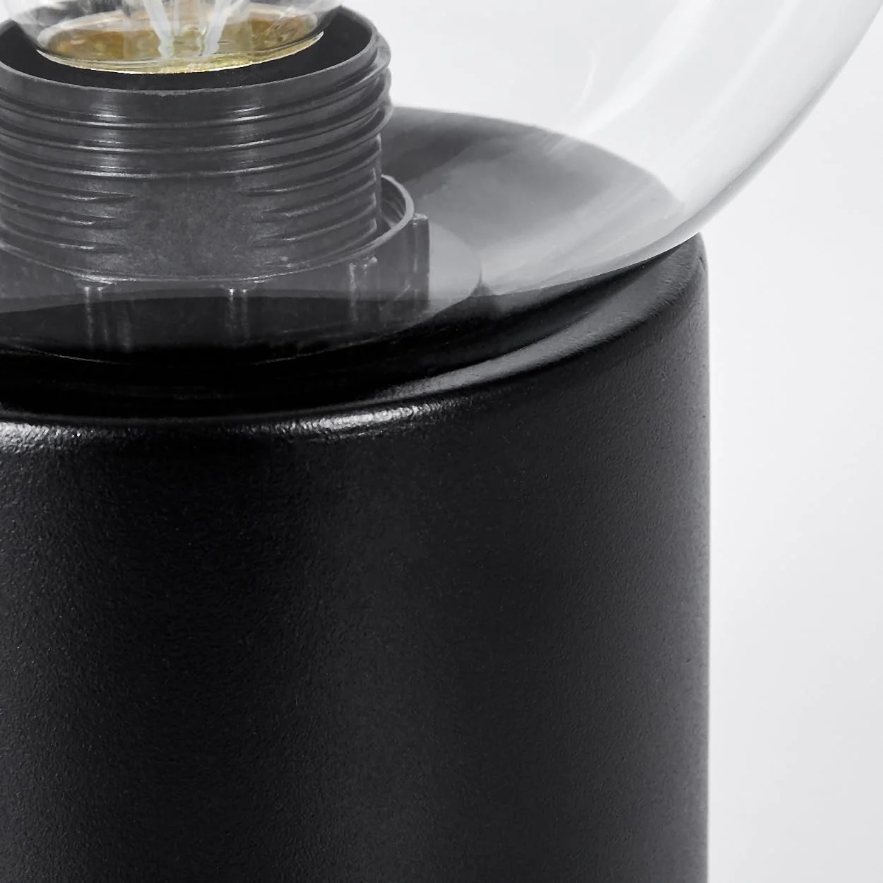 Настільна лампа HOFSTEIN Koyoto метал/скло E27 15 см Чорний/Прозорий, фото №6