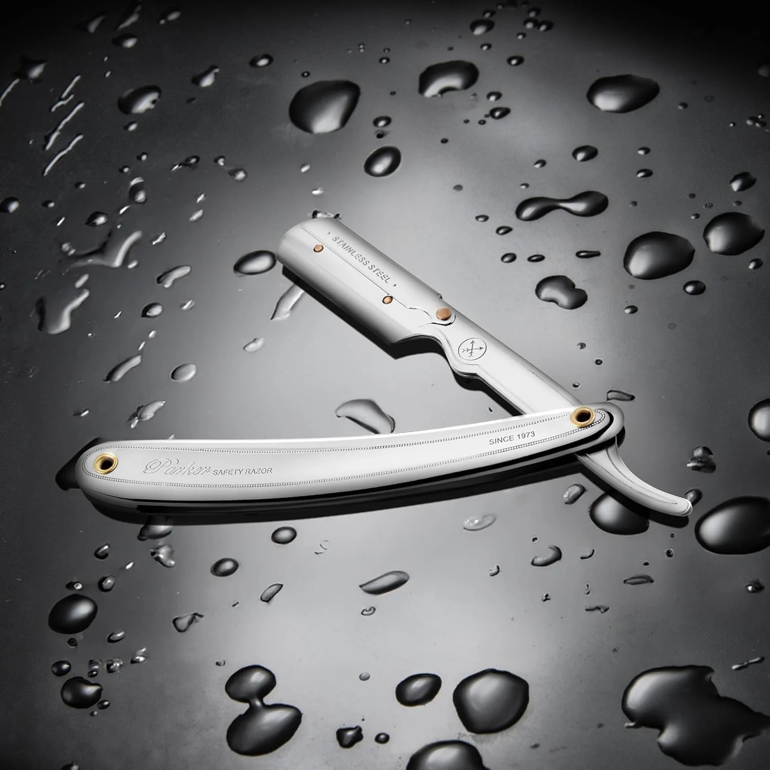 Опасная бритва Parker SR1 Stainless Steel с 5 лезвиями Shark, фото №4 Опасная бритва Parker SR1 Stainless Steel с 5 лезвиями Shark, фото №4