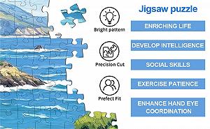 Пазл Кот на качелях с розами 30 деталей 25 x 20 см synthetic.ua - Фото 1