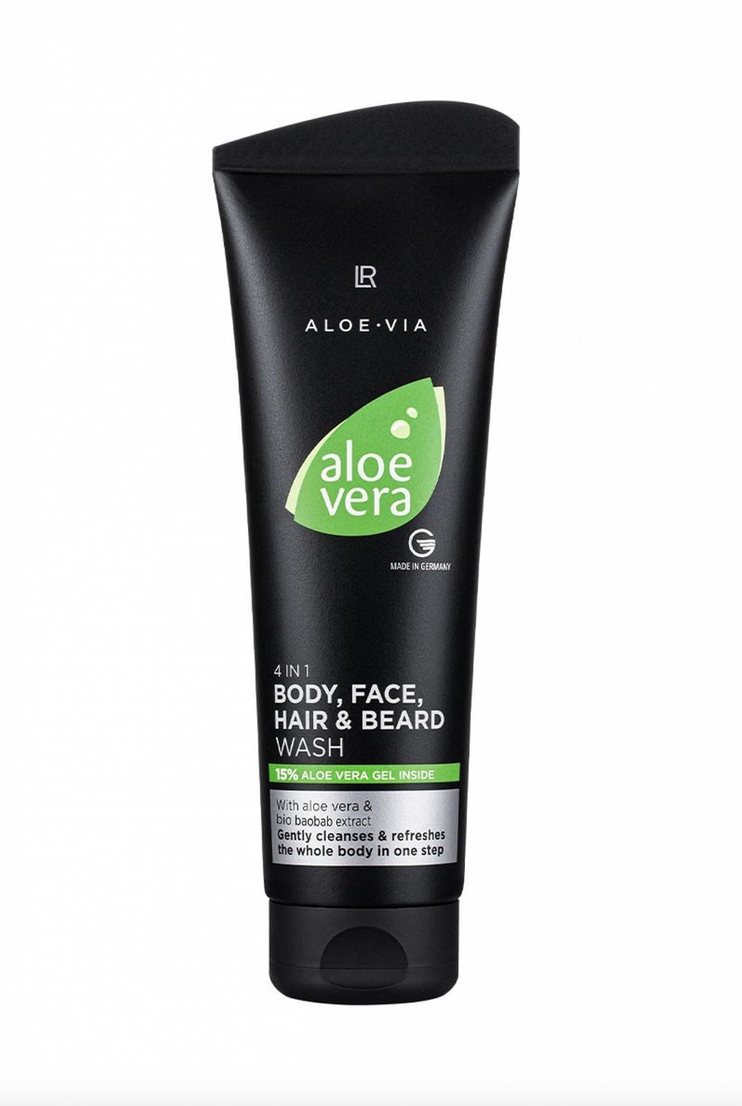 Гель для душу та шампунь LR Aloe Vera для чоловіків для тіла, обличчя, волосся та бороди, 250 мл, фото №1