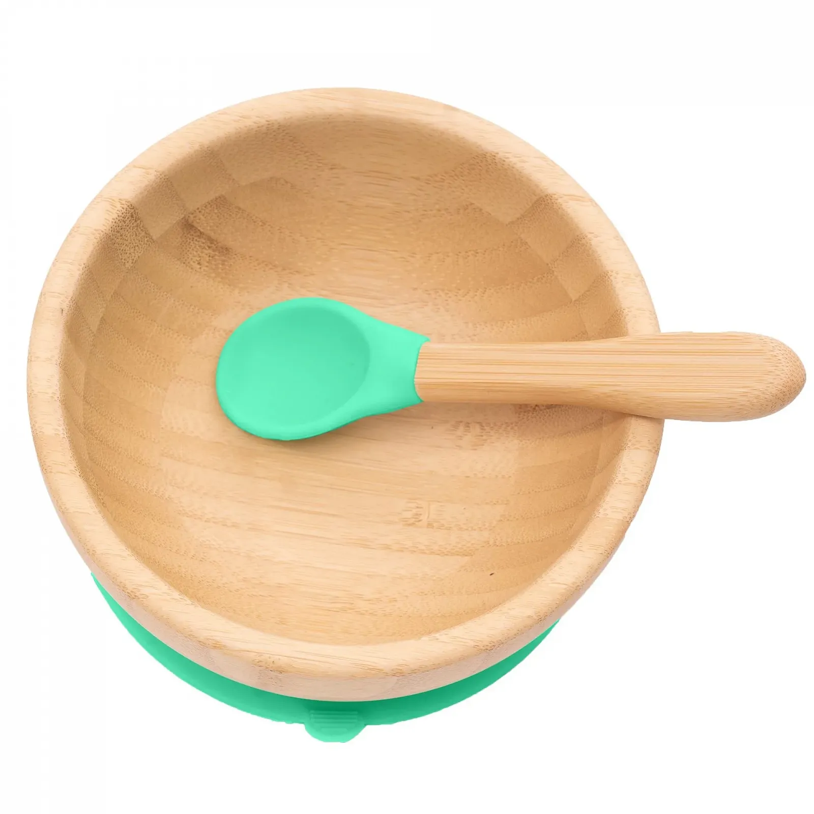 Дитяча миска з присоскою bambuskind, зелена, фото №8
