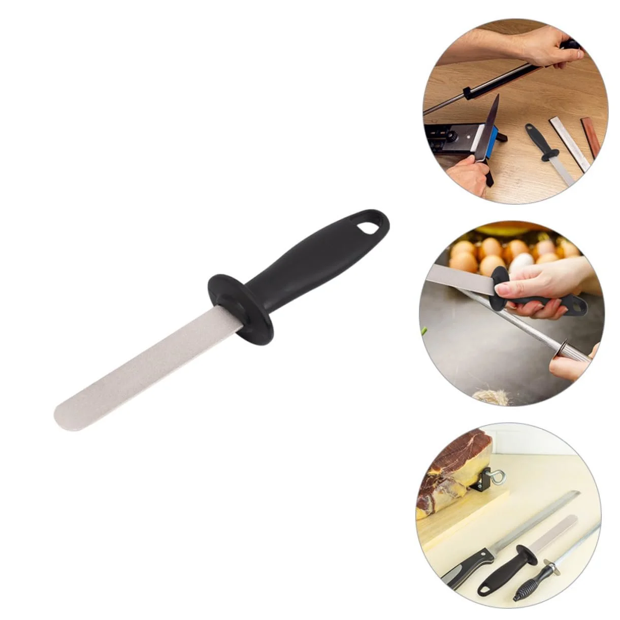 Мусат для заточування ножів ручний ергономічна ручка зносостійкий, фото №3