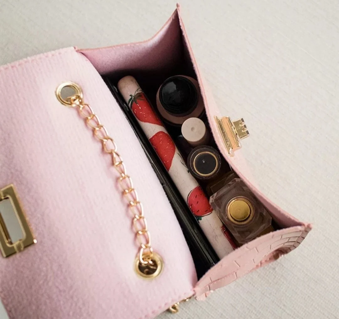 Модная розовая женская мини-сумка, фото №2