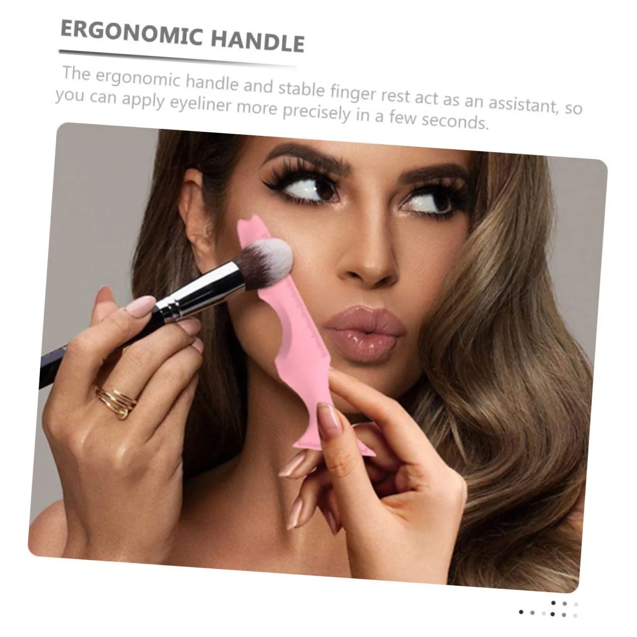 Трафарет для подводки DOITOOL Силиконовый 5-в-1 для теней, многоразовый аппликатор, фото №4