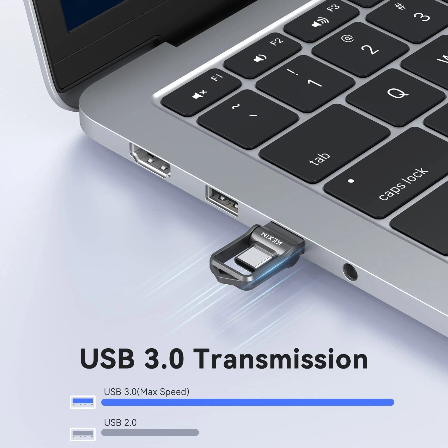 USB-флеш-накопитель KEXIN 64 ГБ USB 3.0 Type C OTG Waterproof Keyring, фото №5