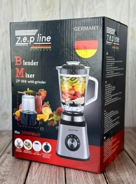 Блендер стационарный 2в1 Измельчитель кофемолка Zepline ZP-068, фото №4