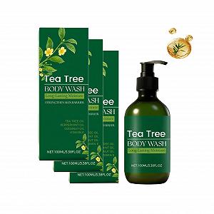 Гель для душу Natural Tea Tree зміцнювальний з олією чайного дерева 3 шт. - Фото 1