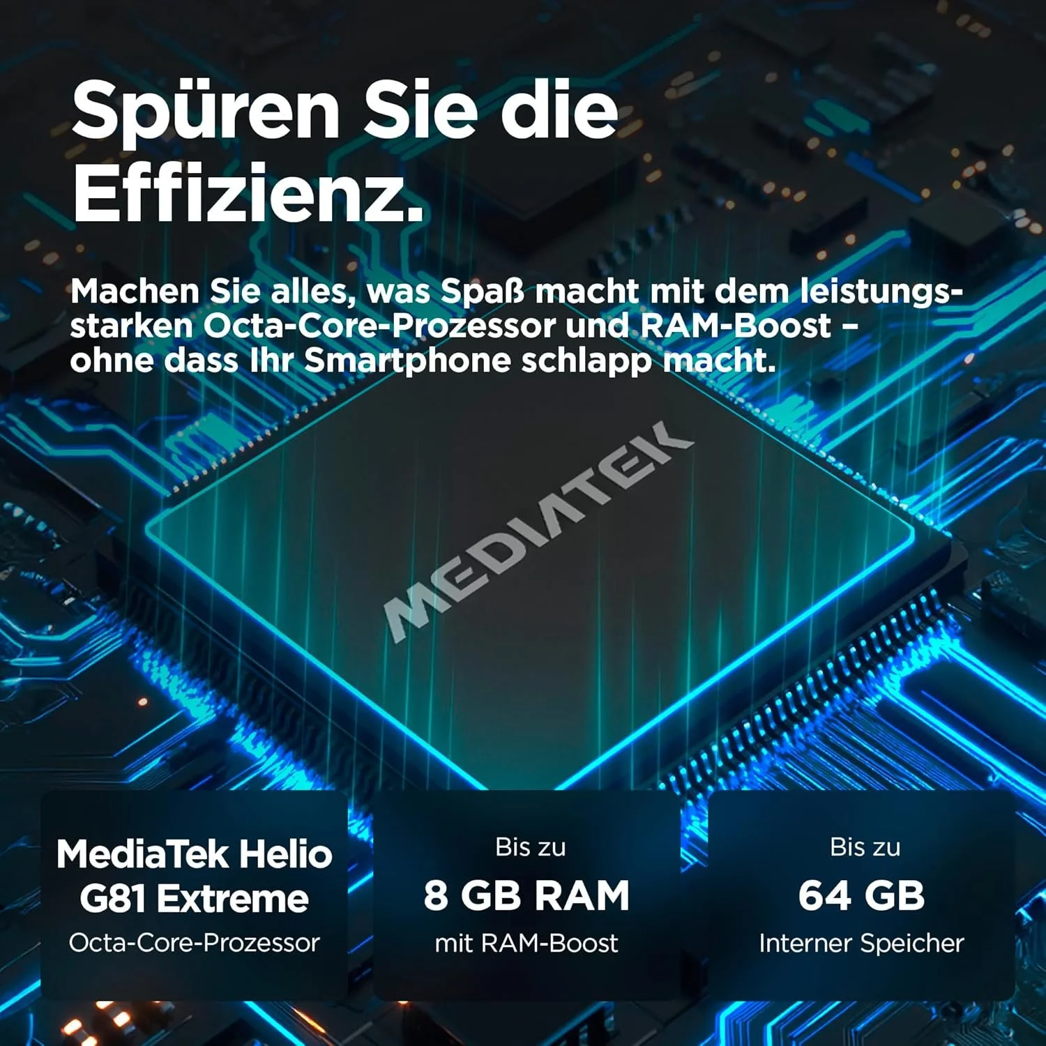 Смартфон 6.67'' Motorola Moto g05 4/128Gb 4G 2-SIM NFC 50/8Мп 8 ядер Android 14 Синий, фото №2 Смартфон 6.67'' Motorola Moto g05 4/128Gb 4G 2-SIM NFC 50/8Мп 8 ядер Android 14 Синий, фото №2