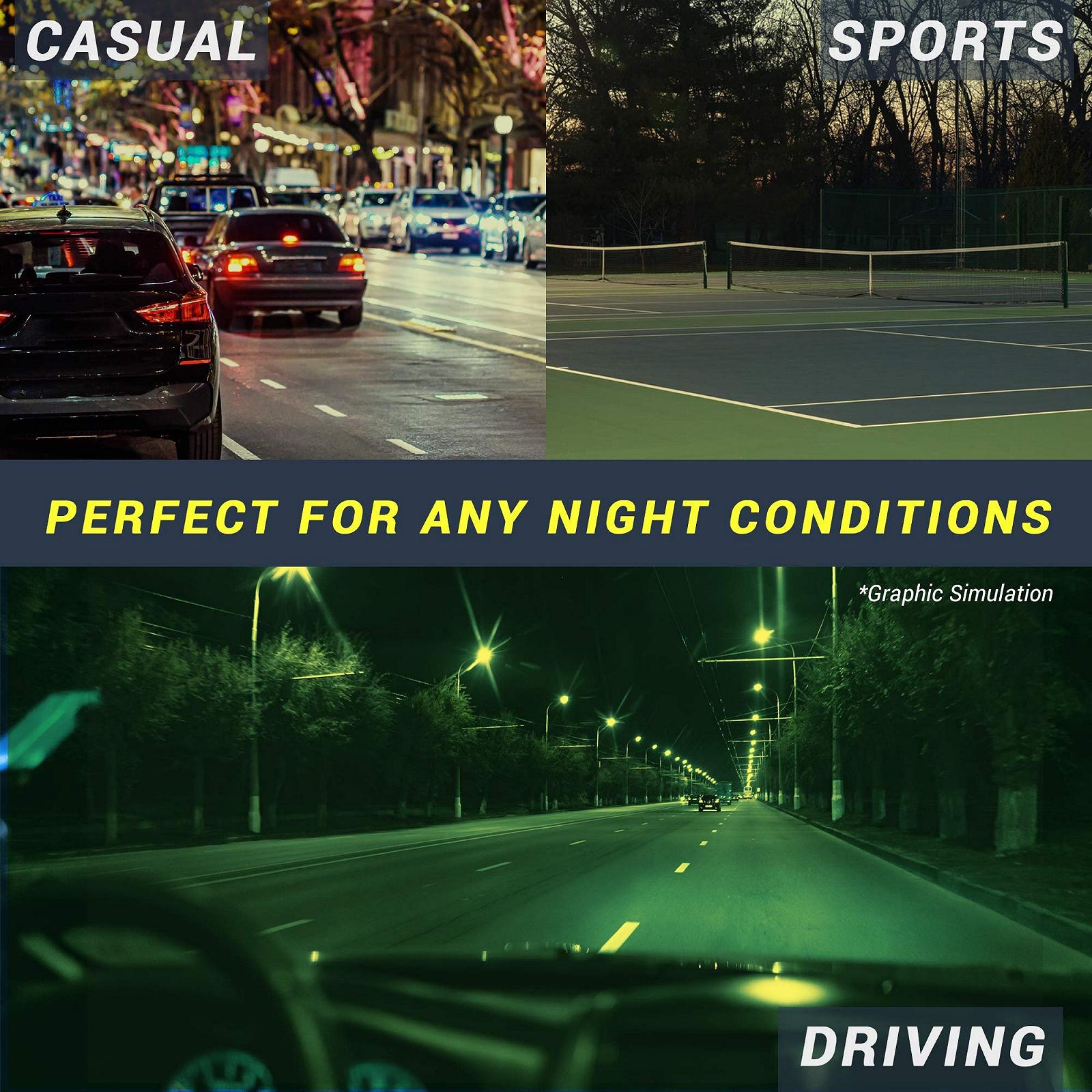 Очки Eagle Eyes Charlie Night-Lite Ретро стиль, антибликовые, черные, обычный, фото №7