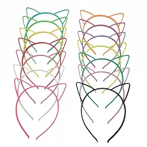 Набор обручей на голову с кошачьими ушками, 12 штук - Фото 1