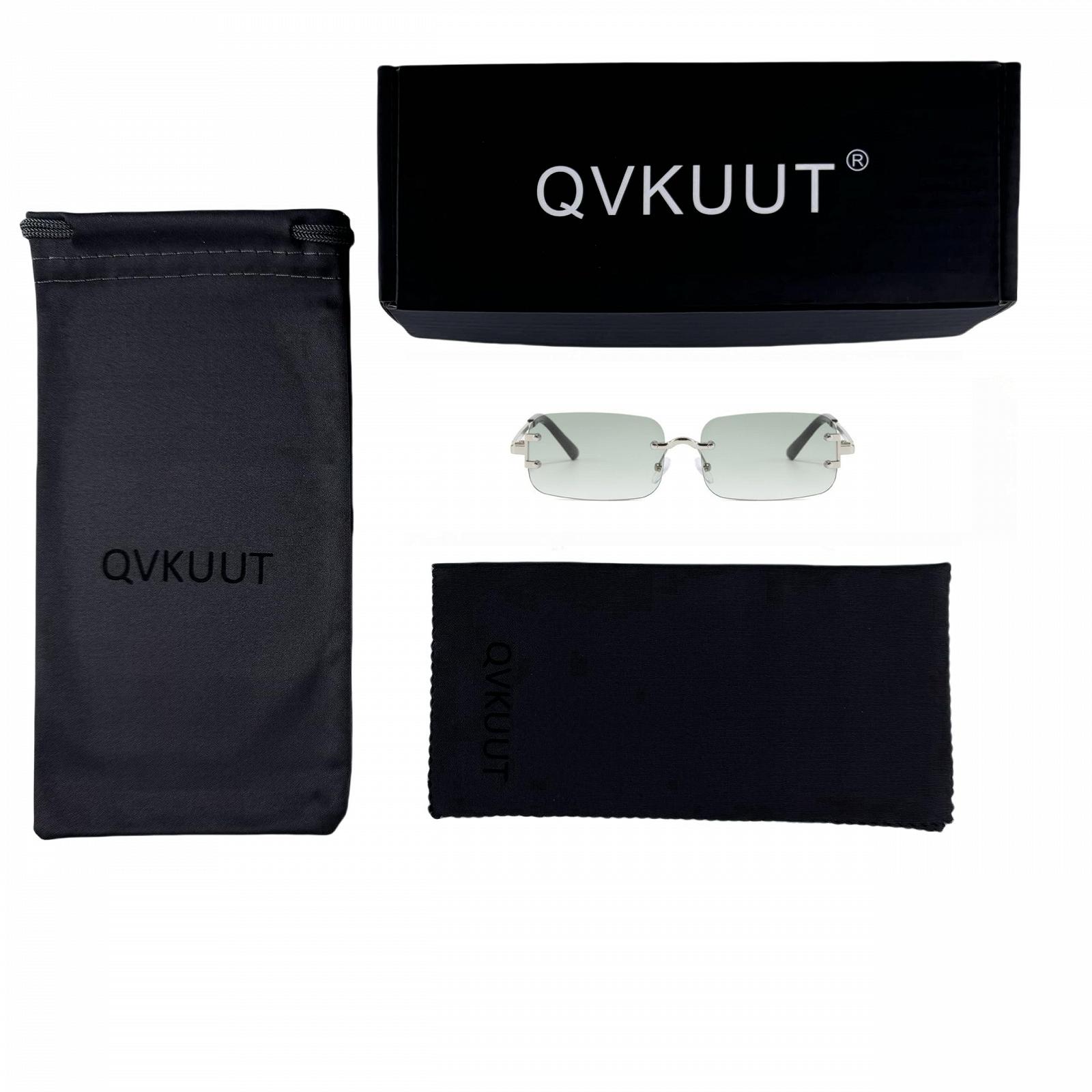 Сонцезахисні окуляри Retro Rectangular Frameless Fashion для чоловіків та жінок, фото №4