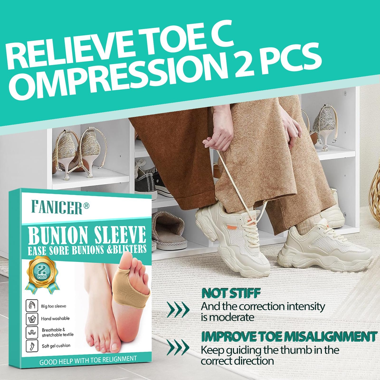 Шкарпетки Hallux Valgus, Коригувальна пов'язка Hallux Valgus, фото №6