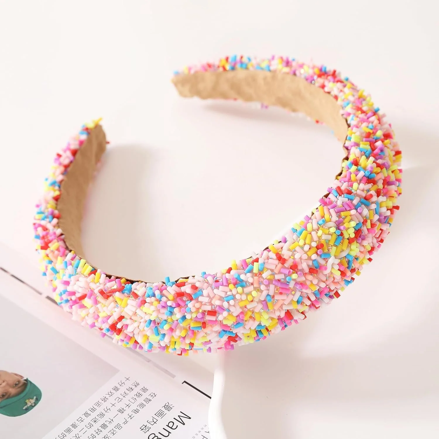 Широка Обруч Блискітки Рожевий, фото №7