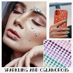 Набор Самоклеящихся Блестящих Камней для Макияжа 3 мм 4 мм 5 мм synthetic.ua - Фото 1