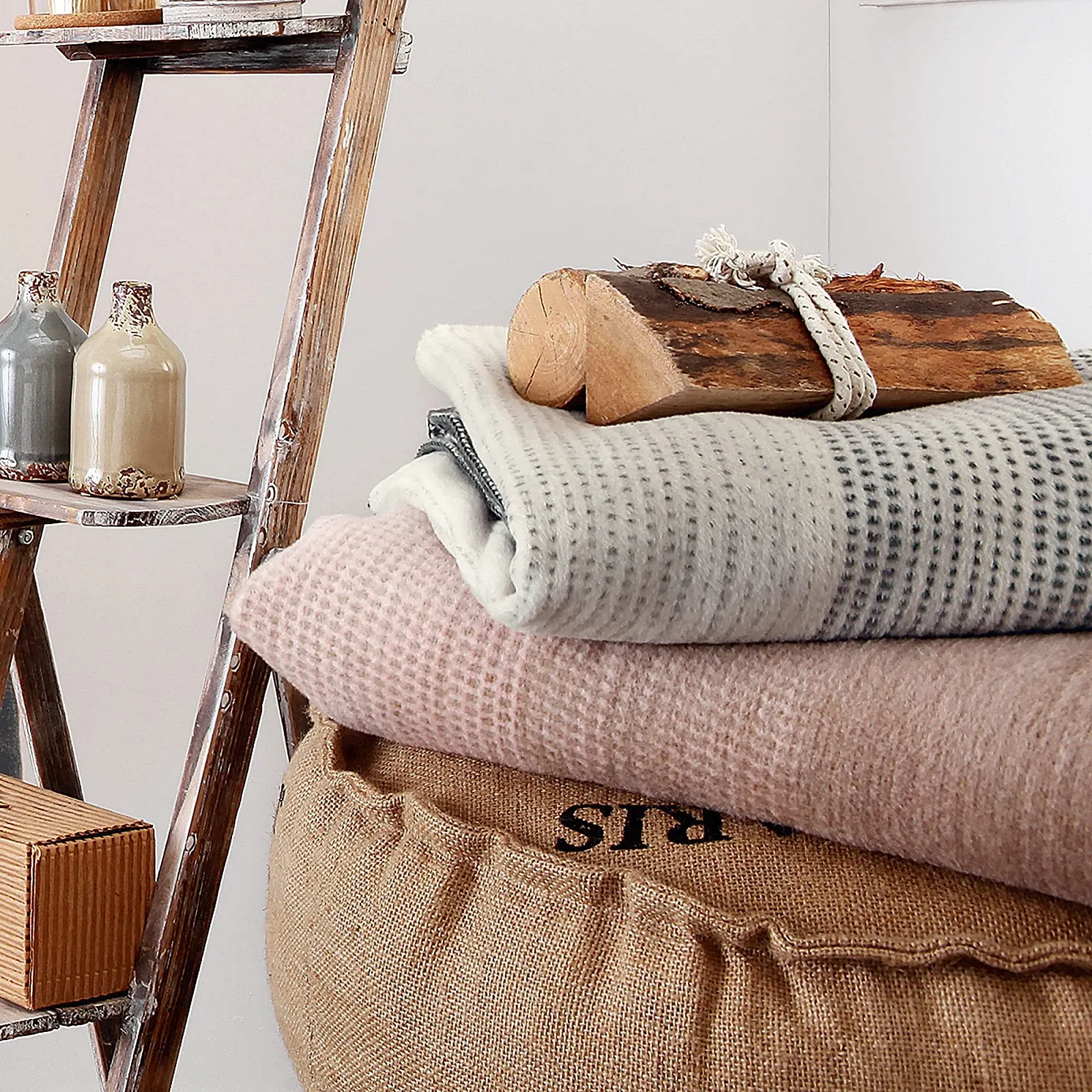 Покрывало для кровати Ibena Egersund 220 x 260 см, Структура Серый/Белый, фото №6