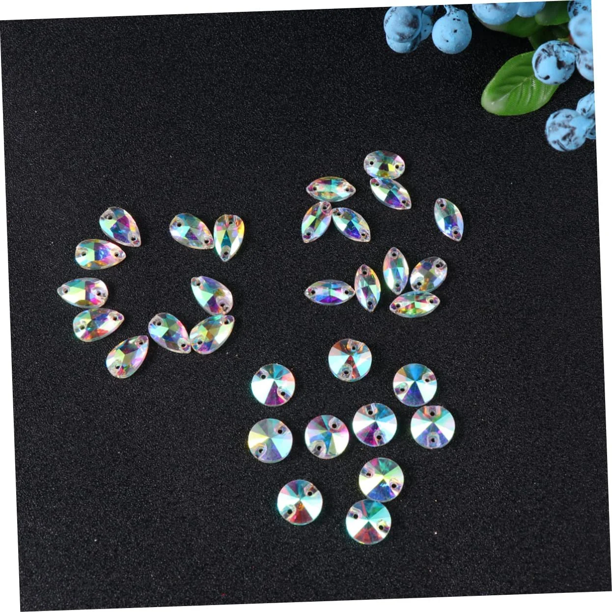 Стрази Скло NUOBESTY AB Crystal Claw Різні форми Кольорові, 100 шт, фото №8