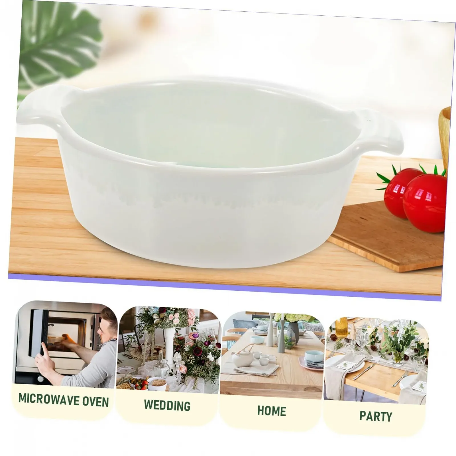 Форма для запікання SOLUSTRE керамічна з подвійними ручками декорована, фото №4