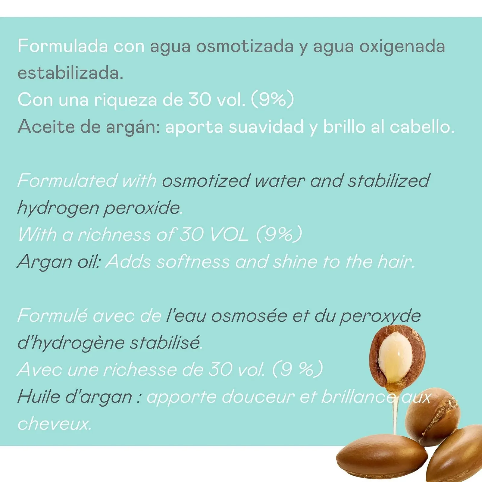 Крем-фарба Valquer Profesional Oxygenated Premium Ultra Creamy 9% (30 vol) для стійкої фарби для волосся - 1000 мл (2 шт. в упаковці), фото №8