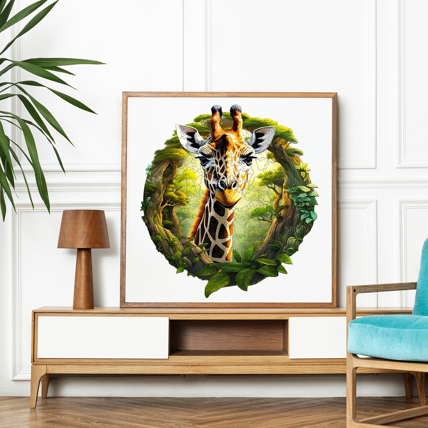 Деревянный пазл Jigfoxy Жираф L 34 x 31,4 см 260 элементов, фото №6