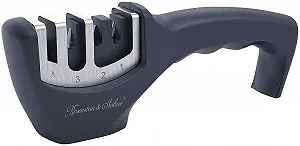 Точилка для ножів та ножиць Rosenstein & Söhne 4-ступінчаста, для сталевих та керамічних лез, для японських ножів Чорний - Фото 1