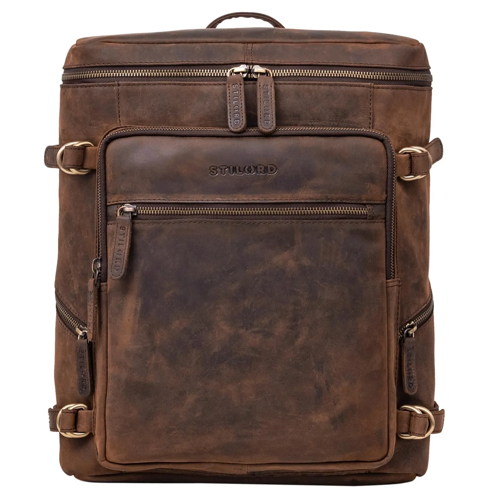 Рюкзак для ноутбука STILORD Alvar 15.6 дюйма Leather Maraska - Brown / Zamora - Brown, фото №3