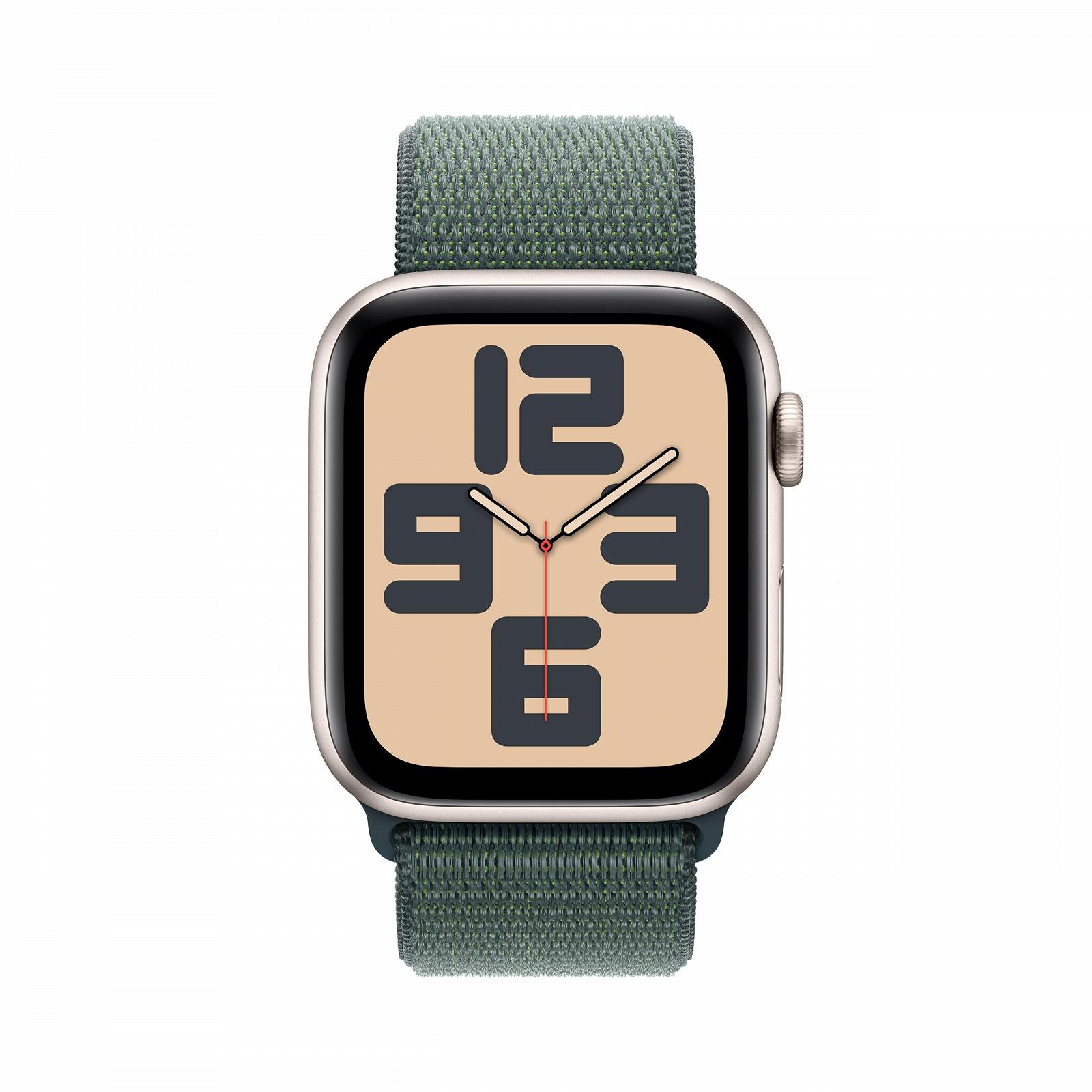 Смарт-годинник Apple Watch SE (2nd Generation) GPS 44mm Алюмінієвий корпус Полярна зірка та спортивний ремінець Морська хвиля, фото №2